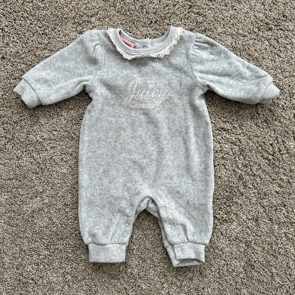Juicy Couture Gray Baby One Piece